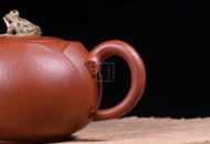 《荷塘月色茶具》宜興紫砂壺名師高級工藝美術師手工大紅袍金絲西施泡茶壺