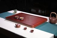 《紅漢金邊膠木茶盤》宜興紫砂壺膠木純手工泡茶壺特價茶具