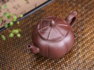 《荷趣》宜興紫砂壺助理工藝美術師手工茶壺茶具紫泥