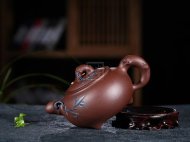 《松竹梅》紫砂壺宜興高級工藝美術師手工泡茶壺紫泥茶具茶壺