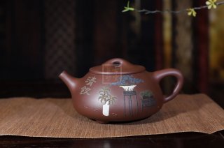 《石瓢》石瓢宜興紫砂壺純手工高級工藝美術師茶壺底槽青 《石瓢》石瓢宜興紫砂壺純手工高級工藝美術師茶壺底槽青