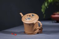 《湘妃竹（送同款茶葉罐）》宜興紫砂壺高級(jí)工藝美術(shù)師手工茶壺茶具260