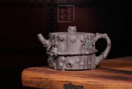 《束柴三友》宜興紫砂壺手工高級工藝美術(shù)師大師收藏級茶壺清灰泥束柴三友
