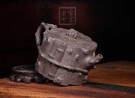 《束柴三友》宜興紫砂壺手工高級工藝美術(shù)師大師收藏級茶壺清灰泥束柴三友