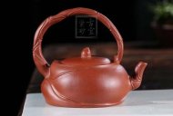 《佛肚竹提梁》宜興紫砂壺套裝家用工藝美術師沈洪斌手工降坡泥名家功夫茶壺茶具