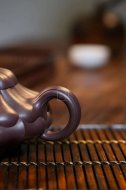 《合菱》宜興紫砂壺高級工藝美術(shù)師手工多年80目紫泥合菱泡茶壺茶具