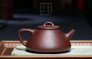 《石瓢泥繪鳥》宜興紫砂壺名師工藝美術(shù)師手工紫泥金絲西施泡茶壺