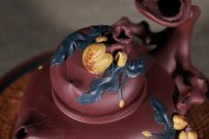 《多子多福》宜興紫砂壺高級工藝美術(shù)師純手工底槽青中壺茶具泡茶壺創(chuàng)新壺