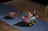 《多子多福》宜興紫砂壺高級工藝美術(shù)師純手工底槽青中壺茶具泡茶壺創(chuàng)新壺