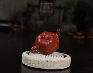 《小菱花》宜興紫砂壺茶具泡茶壺工藝美術師手工朱泥菱花