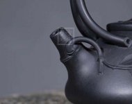 《石瓢提梁》宜興紫砂壺工藝美術師手工小容量功夫茶壺紫泥還原燒石瓢提梁