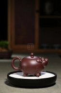 《財源滾滾》宜興紫砂壺全手工泡茶壺工藝美術(shù)師大師底槽青