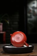 《泥繪仿古》宜興紫砂壺工藝美術師手工大紅袍仿古茶壺具