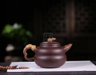 《福祿》宜興紫砂壺葫蘆紫砂泡茶壺紫泥手工工藝美術(shù)師紫砂茶具