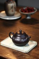 《長(zhǎng)樂》紫砂壺中國(guó)工藝美術(shù)大師全手工純制壺黑泥