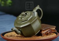 《如意八方》宜興紫砂壺高級工藝美術(shù)師純手工民國綠中壺茶具泡茶壺八方
