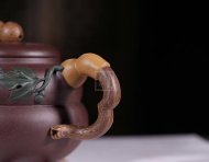 《福祿》宜興紫砂壺葫蘆紫砂泡茶壺紫泥手工工藝美術(shù)師紫砂茶具